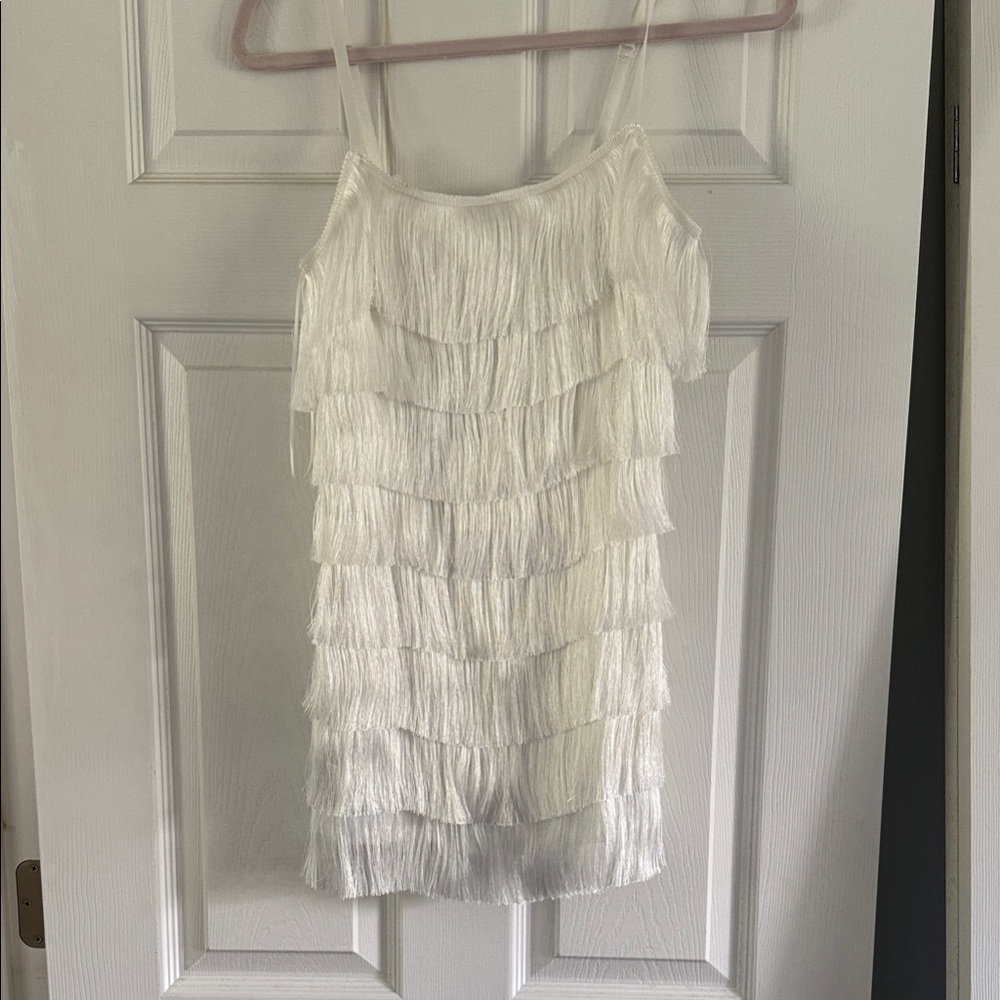 Elegant White Fringe Jumpsuit